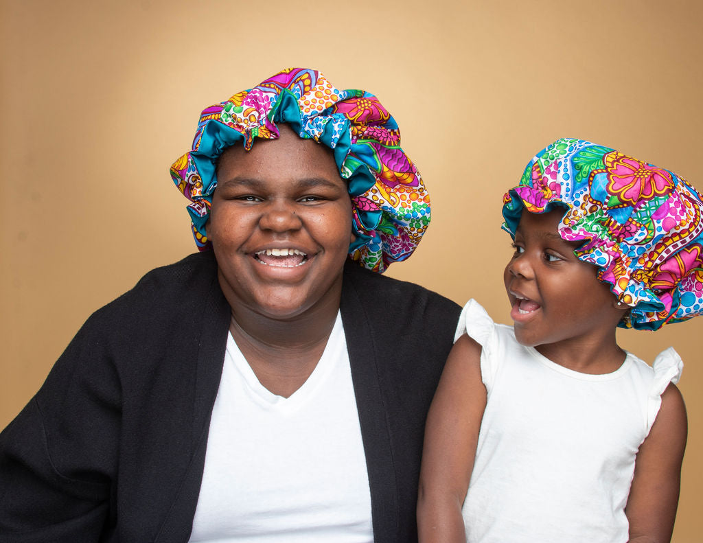 Ankara Mummy & Me Bonnets