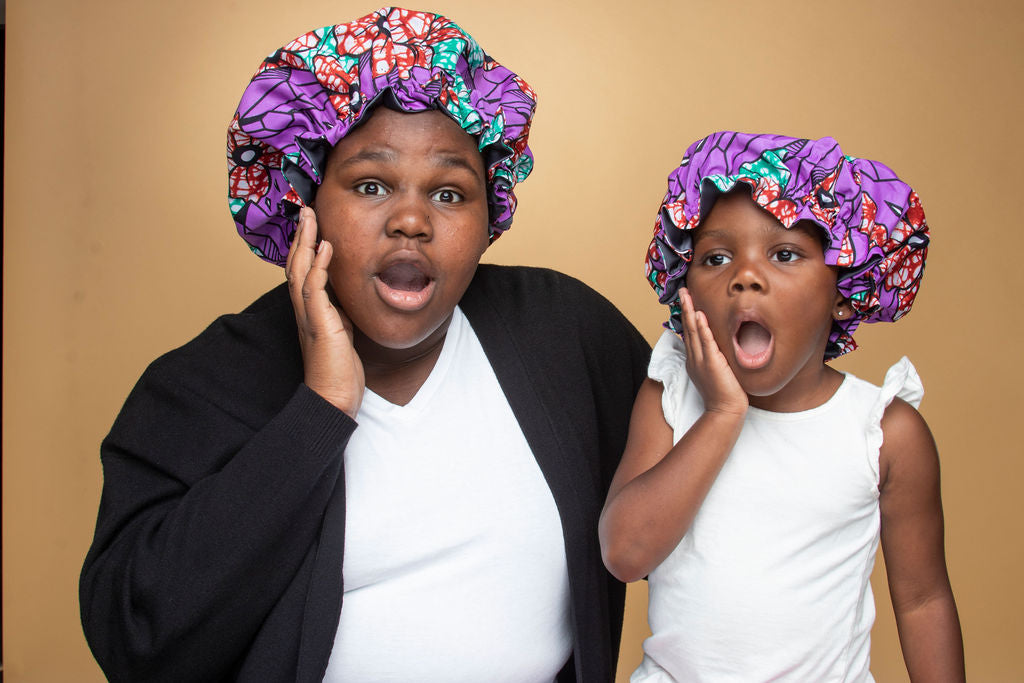 Ankara Mummy & Me Bonnets