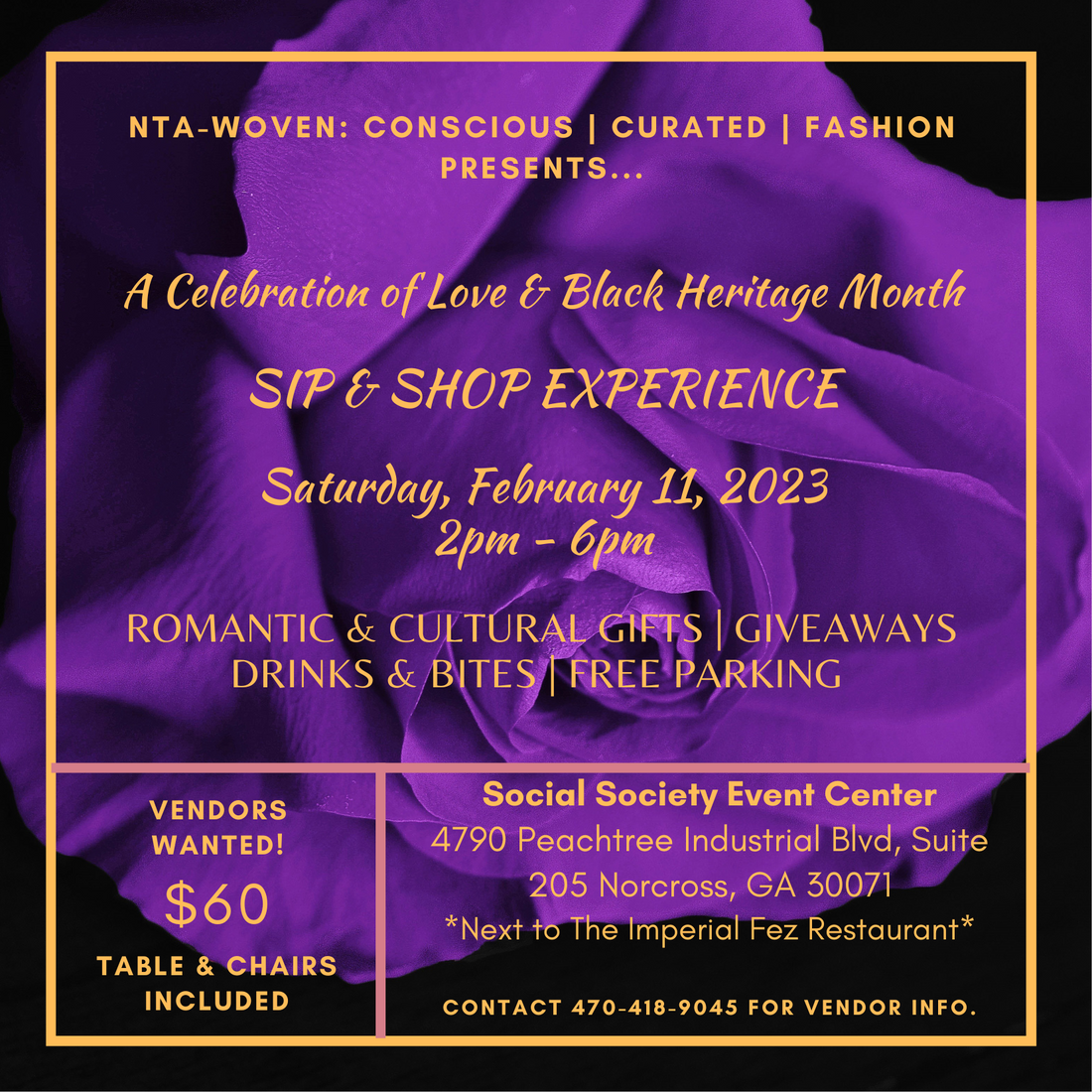 Nta-woven Presents: A Celebration of Love & Black Heritage Month Sip & Shop Experience