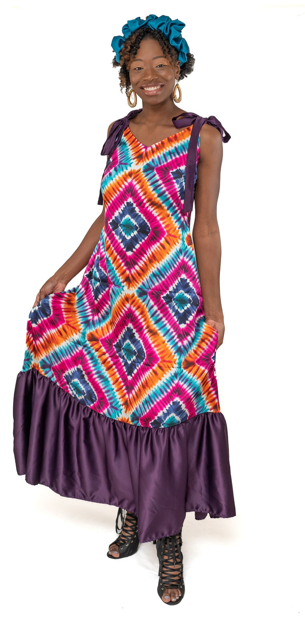 Silk Collection - Resort Tie Dye Maxi Dress