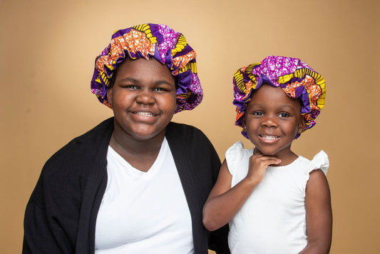 Ankara Mummy & Me Bonnets